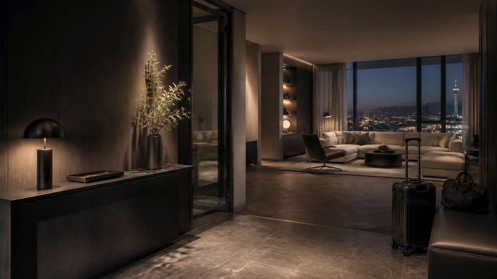 Visualisierung eines vorbereiteten Executive-Living-Standortfalls